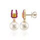Boucles d'oreilles en or et Perle blanche des mers du sud (Michelle Albala)