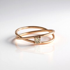 Anello in argento con Diamante Champagne I2