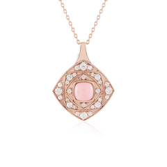 Collar en plata con Ópalo rosa