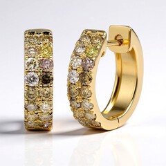 Orecchini in oro con Diamante Fancy SI2