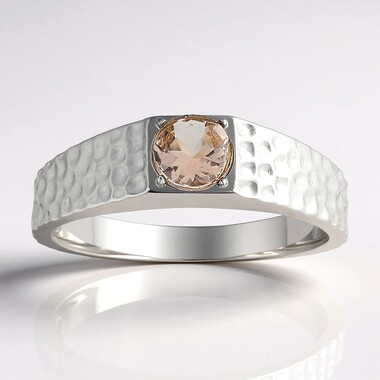 Brazilian Morganite Silver Ring