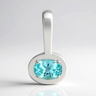 Zilveren hanger met een Blauwe apatiet (Pallanova)