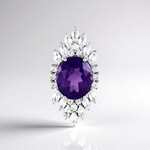 Ciondolo in argento con Ametista Zambiana (de Melo Essence)