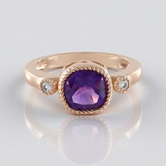 Anello in argento con Ametista