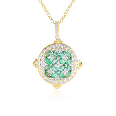 Collana in argento con Smeraldo Zambia