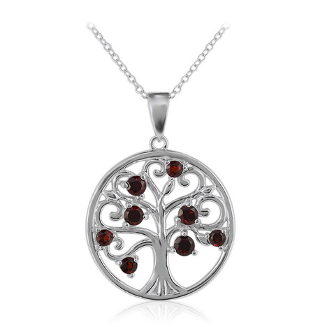 Granat-Silberhalskette