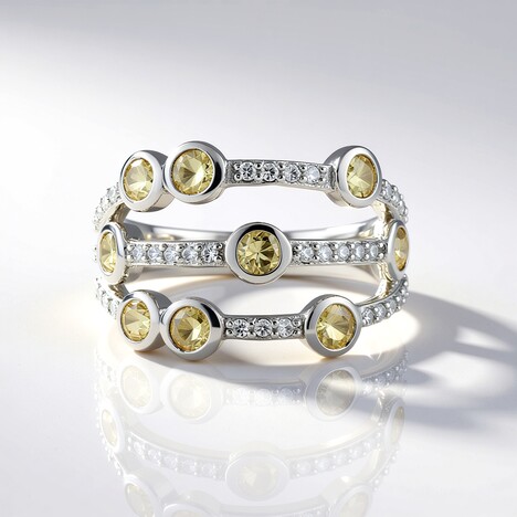 Anello in argento con Zircone Giallo