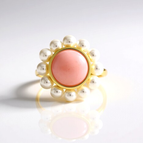 Anello in argento con Opale Rosa (de Melo Essence)