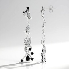 Orecchini in argento con Spinello Nero