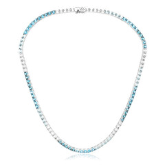 Collier en argent et Topaze blanche