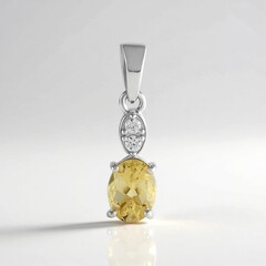 Ciondolo in argento con Berillo Giallo