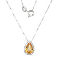 Citrine Silver Necklace