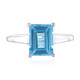 Bague en argent et Topaze bleu Suisse