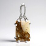 Pendentif en argent et Quartz Dinosaure