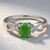 Anello in argento con Crisoprasio Imperiale