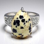 Anello in argento con Diaspro Dalmata