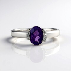 Anello in argento con Ametista