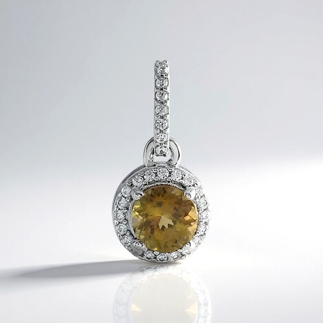 Ciondolo in argento con Tanzanite Gialla (non riscaldata)