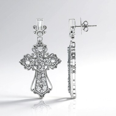 Pendientes en plata con Zircón (Dallas Prince Designs)