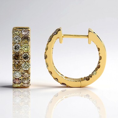 Pendientes en oro con Diamante fancy SI2 (CIRARI)