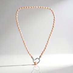 Collana in argento con Perla d'Acqua Dolce Rosa