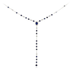 Collar en oro con Zafiro azul Ceylon (CIRARI)
