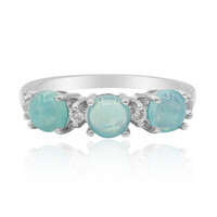 Karibikblauer Opal-Silberring
