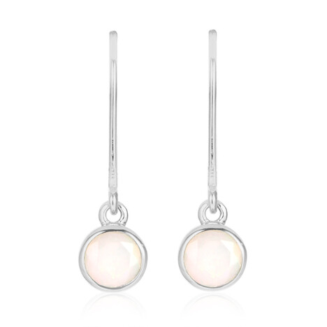 Zilveren oorbellen met Welo-opalen