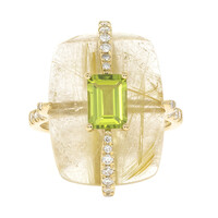 Bague en or et Quartz rutile (Cheveux de Vénus) (CIRARI)