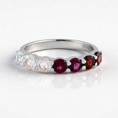 Anello in argento con Topazio Bianco