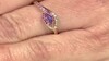 Anillo en oro con Zafiro de Ceilán púrpura no calentado
