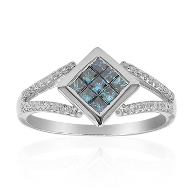Blauer SI2 Diamant-Goldring