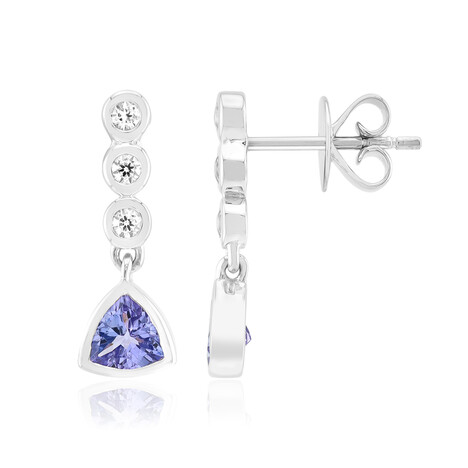 Boucles d'oreilles en argent et Tanzanite (Pallanova)