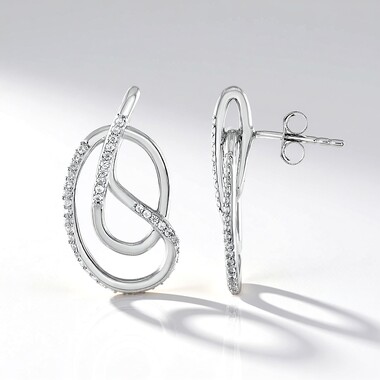 Boucles d'oreilles en argent et Zircon