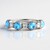 Anello in argento con Opale Blu dell'Etiopia