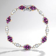 Bracelet en argent et Grenat magenta (Gems en Vogue)