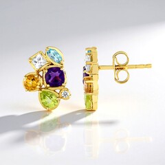 Orecchini in argento con Ametista (de Melo Essence)