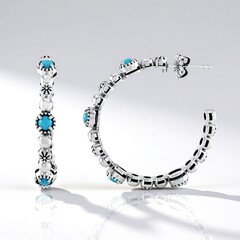 Orecchini in argento con Turchese Sleeping Beauty (Desert Chic)