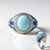 Anello in argento con Calcedonio Blu (Adela Silber)