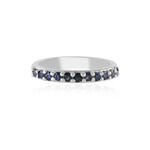 Blauer Saphir-Silberring