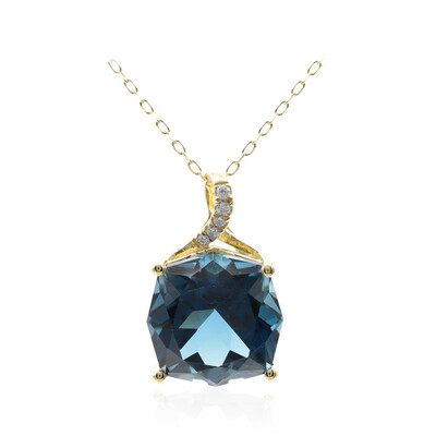 Collier en or et Topaze bleu de Londres (CIRARI)