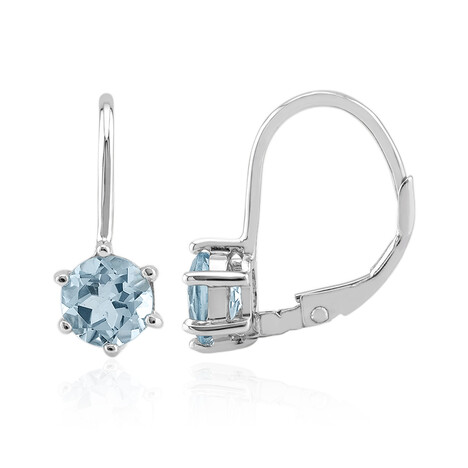Sky Blue Topaz Silver Earrings