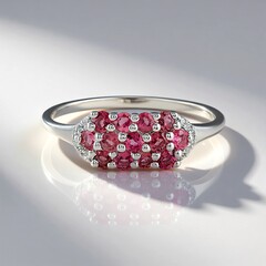 Anello in argento con Tormalina Rosa Brasiliana