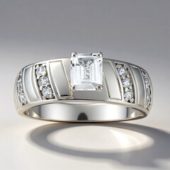 Anello in argento con Zaffiro Bianco