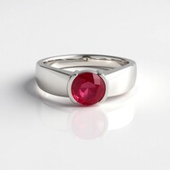 Bague en argent et Saphir rose de Madagascar (de Melo Essence)