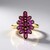 Anello in oro con Granato Magenta