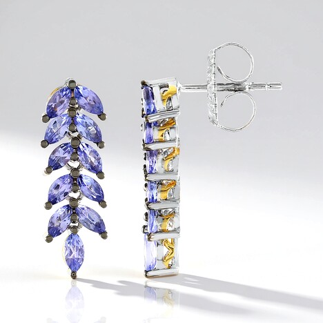 Orecchini in argento con Tanzanite (Gems en Vogue)