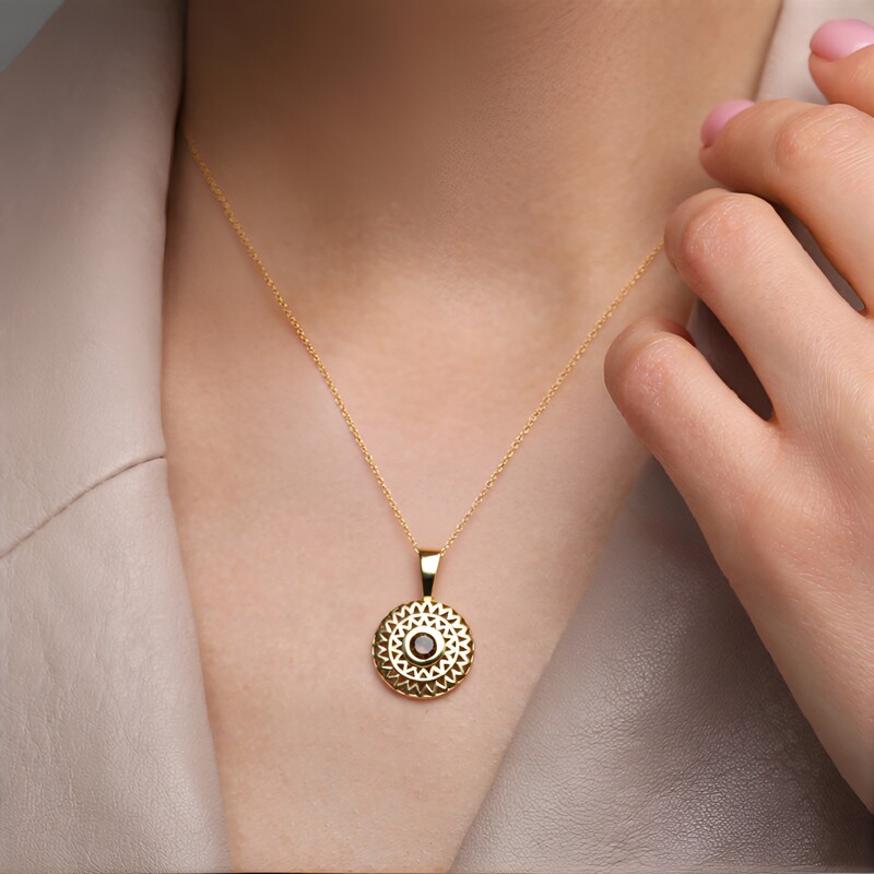 Pendentif en or et Diamant champagne I2 (Ornaments by de Melo)