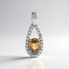 Ciondolo in argento con Zircone Mandarino