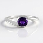 Anello in argento con Ametista Zambiana (de Melo)